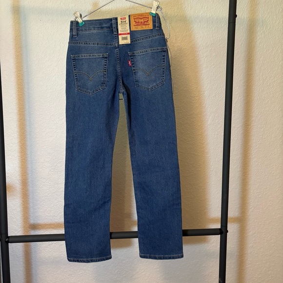 Levi's Performance 514 Straight Boys Size 10 Reg Medium Wash Denim Jeans 25x26 - Picture 3 of 8